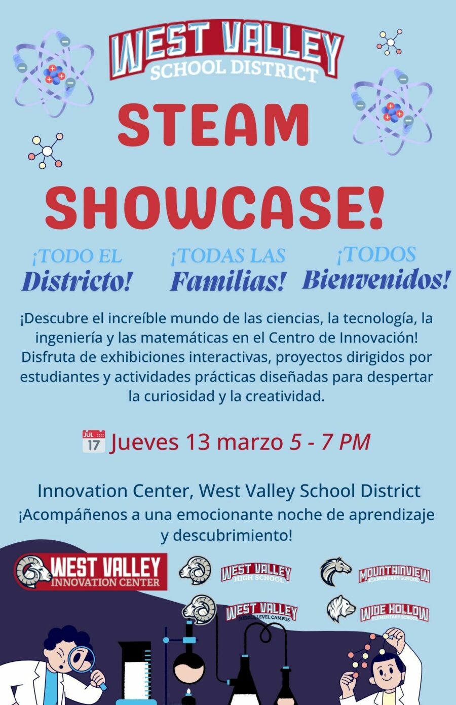 STEAM Showcase flyer SPA