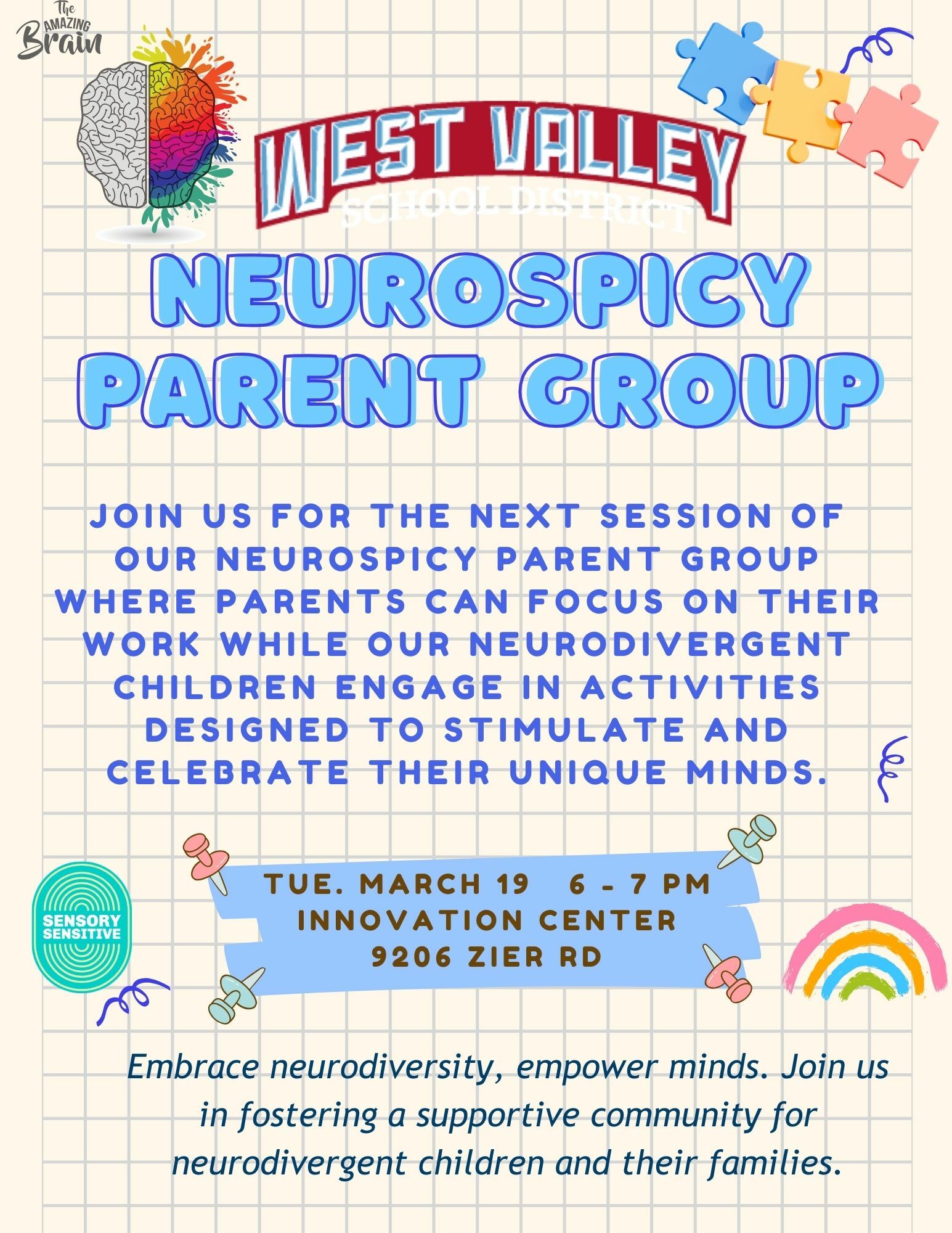 Neurospicy Parent Group Flyer 2